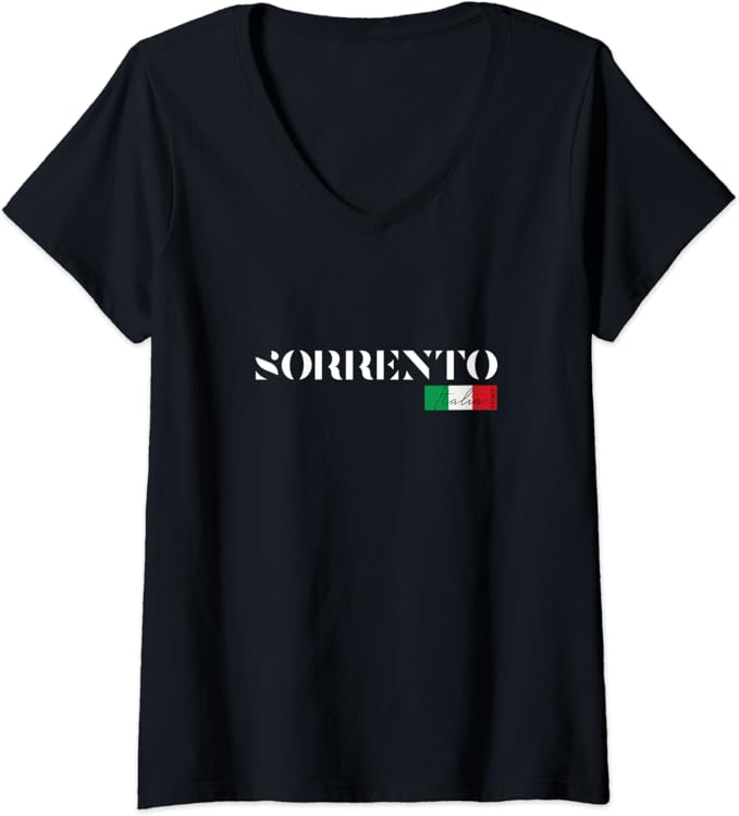 Amazon.com: Womens SORRENT SORRENTO ITALY ITALIA HOLIDAY SUMMER PARTY V-Neck T-Shirt : Clothing ...